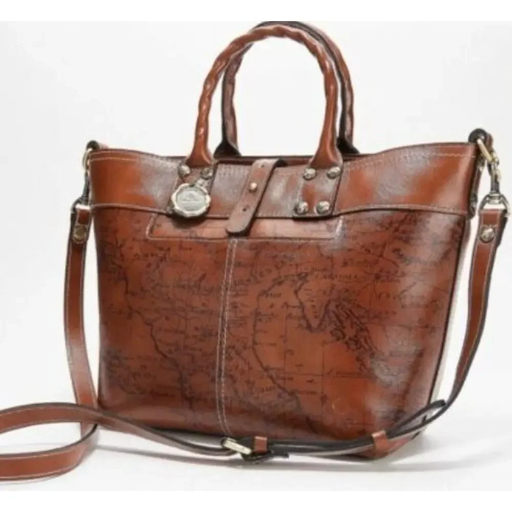 Patricia Nash Analia Top Handle Crossbody Tote Riot Rust Bag A396721